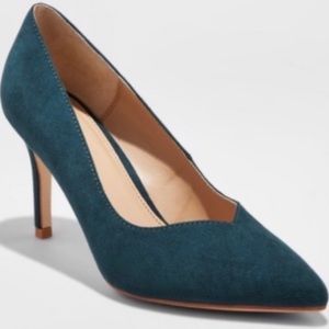 And New Day Teal Suede High Heels / Size 8